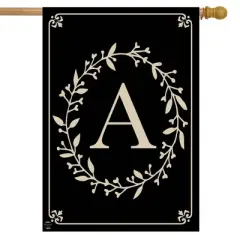 Briarwood Lane Classic Monogram Letter A House Flag Double-Sided 28" x 40"