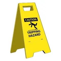 National Marker Heavy Duty Floor Signs; Caution Tripping Hazard 24.63X10.75 HDFS212