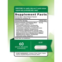 Nature's Truth Probiotics For Men and Women | 3 Billion CFU | 60 Capsules