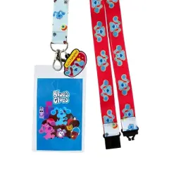 Blue's Clues Lanyard Let's Imagine Design Breakaway ID Badge Holder Keychain Multicolored