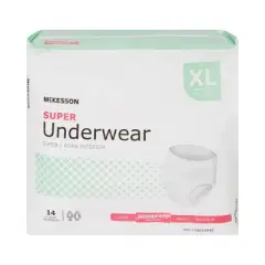 McKesson Disposable Underwear Pull On with Tear Away Seams X-Large, UW33846, Moderate