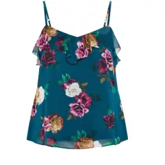 Women's Plus Size  Nicole Print Cami - teal | CITY CHIC
