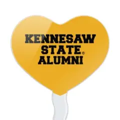 Kennesaw State Owls Alumn Heart Love Cupcake Picks Toppers Decoration Set of 6