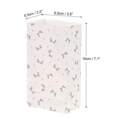 Unique Bargains Paper Gift Bag Pack Silvery Bow Storage Bag for Party Favor 50 Pcs