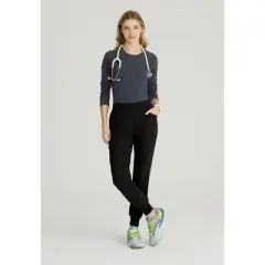 Skechers Vitality By Barco Women's Electra 5-Pocket Mid-Rise Jogger Scrub Pant