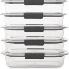 Food Storage Containers with BPA-Free Airtight Lids, Set of 5, Perfect for Lunch Prep and Leftovers Storage (3.2 Cups)