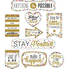 Teacher Created Resources&reg; Clingy Thingies&reg; Confetti Positive Sayings Accents