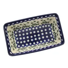 Blue Rose Polish Pottery 603 Ceramika Artystyczna Loaf Baker