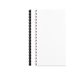 Staples Plastic Comb Binding Spines 3/8" Diameter 55 Sh. Black 25/PK 17463