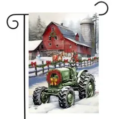 Briarwood Lane Garden Flag 12x18 For Outdoor Christmas on the Farm Winter For Christmas Garden Flag Flags For Outside