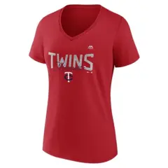 MLB Minnesota Twins Women's Short Sleeve V-Neck Core T-Shirt