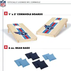 NFL Tennessee Titans 1'x2' Wood Cornhole Set