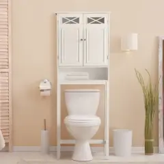 Dawson Over the Toilet Storage Etagere White - Elegant Home Fashions