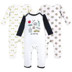Hudson Baby Infant Boy Cotton Coveralls 3pk, Nyc