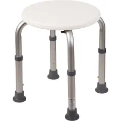 DMI Shower Chair Bath Seat for Tub or Shower Bench for inside shower, Made of Non Slip Aluminum with Plastic Seat, No Tools Needed, Adjustable Height,