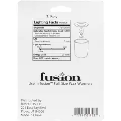 Fusion 2pk 25W Light Bulbs for Wax Warmers