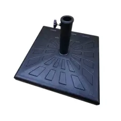 42Ibs Resin Square Patio Umbrella Base Black - Wellfor