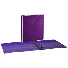 Avery Dual Effect Heavy-Duty 3 Ring Binder, 1 Inch Slant Rings, Plum Purple Binder (03219)