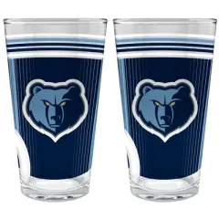 NBA Memphis Grizzlies 2pc Pint Glass Set