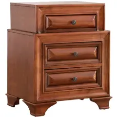 Passion Furniture LaVita 3-Drawer Oak Nightstand (29 in. H x 17 in. W x 24 in. D)