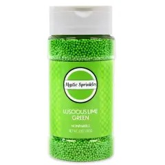 Mystic Sprinkles Luscious Lime Green Nonpareils 3.8oz