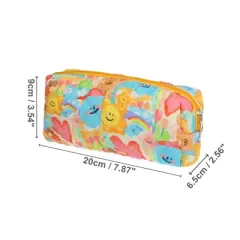 Unique Bargains Durable Small Quilted Heart Makeup Bag Assorted Color 1 Pc