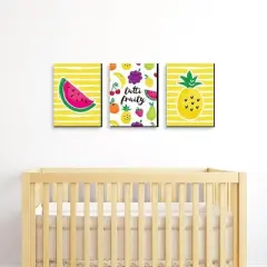 Big Dot of Happiness Tutti Fruity - Nursery Wall Art, Kids Room and Decor Frutti Summer Home Decor - Gift Ideas - 7.5 x 10 inches - Set of 3 Prints