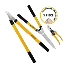 CENTURION 1222 3 Piece Lopper, Hedge Shear, and Pruner Tree Branch and Bush Cutting Combo Set with an Ergonomic Design and Comfortable Grip