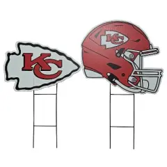 NFL Kansas City Chiefs 2pk Logo and Helmet Garden Stake Set