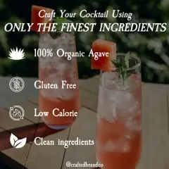 Crafted Cocktails Spicy Watermelon Mix: 2 Pack: 60 Calories, Watermelon, Habanero, Lime, Mint and Organic Agave: Craft Mojitos & Margaritas