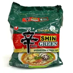 Nong Shim Shin Ramyun Green - 4 pack, 17.6 oz