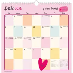 Trends International 2026 Laura Jane Spiral 12"x12.25" Wall Calendar