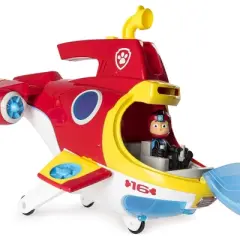 Paw Patrol Sub Patroller Transforming Air to Sea Vehicle with Lights, Sounds, Launcher, and Hidden Trap Door for Kids Ages 3 and Up