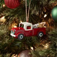 Christmas Truck Ornament Red - Wondershop&trade;: Metal, Indoor, 2.25" Height: Metal, Indoor, 2.25" Height