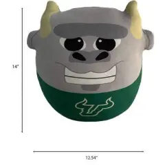 NCAA South Florida Bulls Plushie Mascot Pillow: Sports Team Logo Novelty Pillow