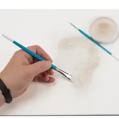 Creative Mark Masking Fluid Paint Brushes (Set of 10) - Watercolor Brushes Contains Synthetic Hair w/ Short Wood Handles