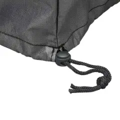 Summerset Shield Gold Accent 2-Layer Polyester Fabric Outdoor Table Square Cover - Charcoal Grey