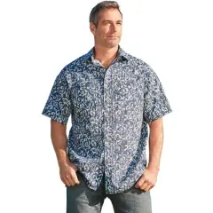 KingSize Men's Big & Tall Easy Care Woven Sport Shirt