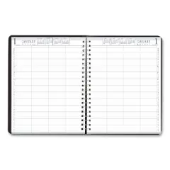 Eight-Person Group Practice Daily Appointment Book, 11 x 8.5, Black Cover, 12-Month (Jan to Dec): 2026