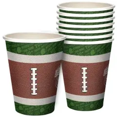 Treasures Gifted Football Cups - Football Birthday Party Supplies - 24 Pack