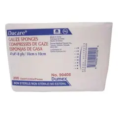 Ducare 8-Ply USP Type VII Gauze Sponge 4 X 4'' 200 per Pack
