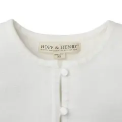 Hope & Henry Girls' Cropped Curved Hem Cardigan, Kids
