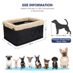 JOEJOY Dog Car Seat for Small Dogs, Deluxe Dog Booster Car Seats with Metal Frame, Puppy Car Seat, Dog Car seat for Pets Up to 15lbs