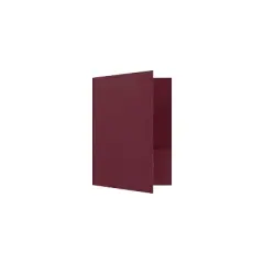 LUX 9 x 12 Presentation Folders Standard Two Pocket 50/Pack Burgundy Linen (SF-101-DB100-50)