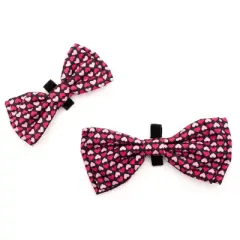 The Worthy Dog Heartthrob Bow Tie Adjustable Collar Attachment Accessory
