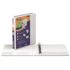 Stride QuickFit D-Ring View Binder 1" Capacity 8 1/2 x 11 White 87010