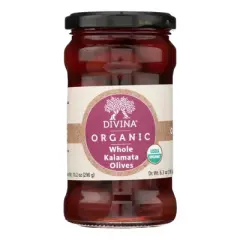 Divina Organic Whole Kalamata Olives - Case of 6/6.35 oz