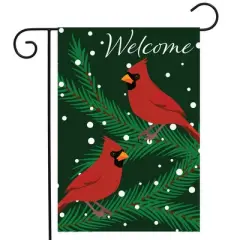 Briarwood Lane Winter Burlap Garden Flag 12x18 For Outdoor Cardinals in Snow For Winter Garden Flag Flags For Outside