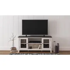 60" Dorrinson TV Stand for TVs up to 65" White/Black/Gray - Signature Design by Ashley