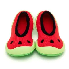 Komuello Baby Girl First Walk Sock Shoes Flat Style - Flat Watermelon